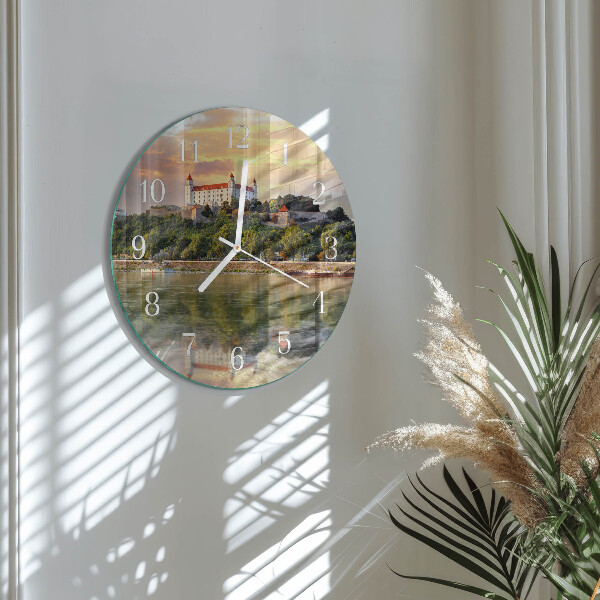 Glas wanduhr Flussburg