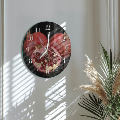 Glas wanduhr Granate