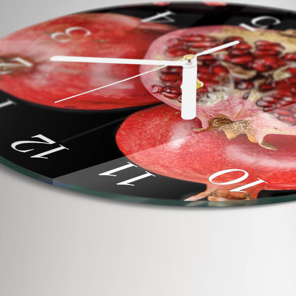 Glas wanduhr Granate