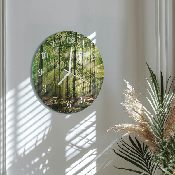 Glas wanduhr Waldnatur