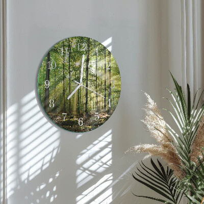Glas wanduhr Waldnatur
