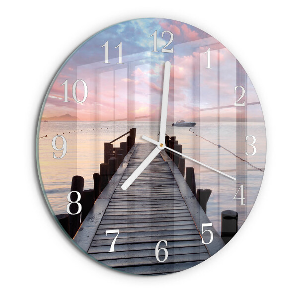 Glas wanduhr Brücke