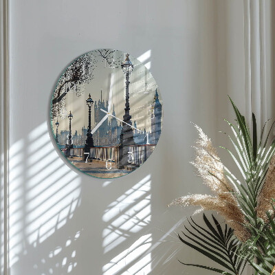 Glas wanduhr Laternen