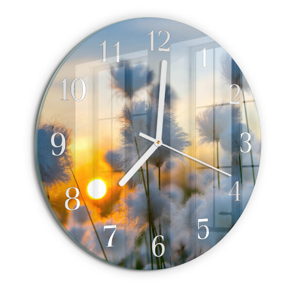 Glas wanduhr Baumwolle