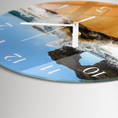 Glas wanduhr Strand