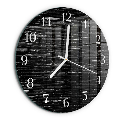 Glas wanduhr Steine