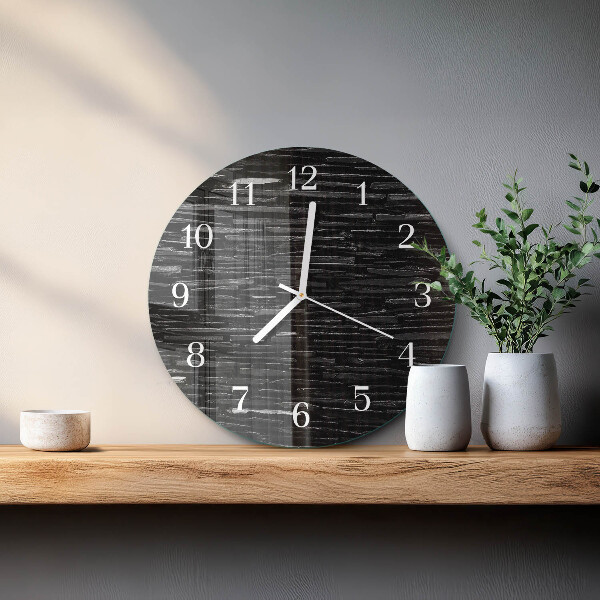 Glas wanduhr Steine