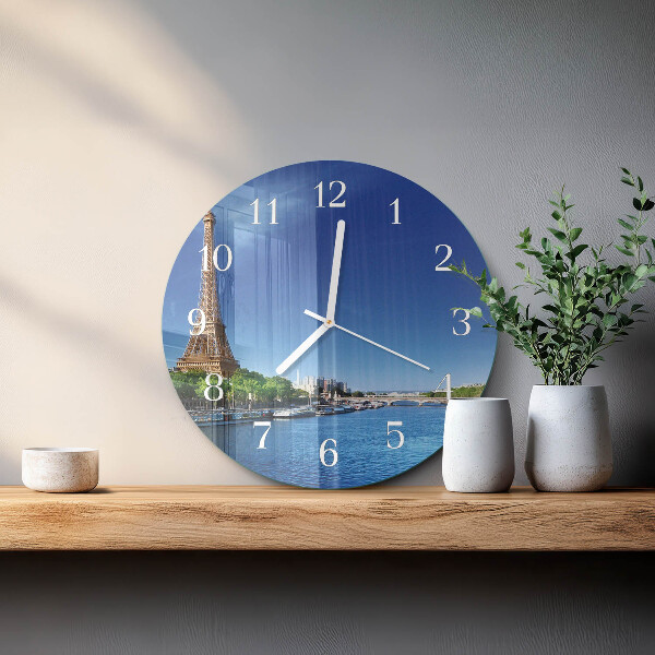 Glas wanduhr Der Himmel von Paris
