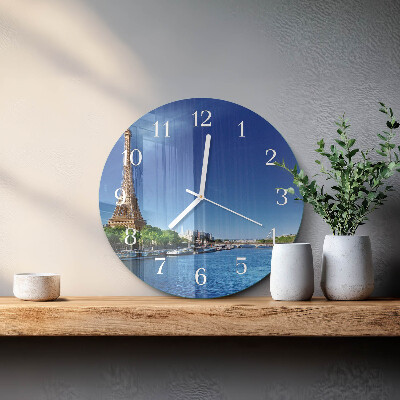 Glas wanduhr Der Himmel von Paris