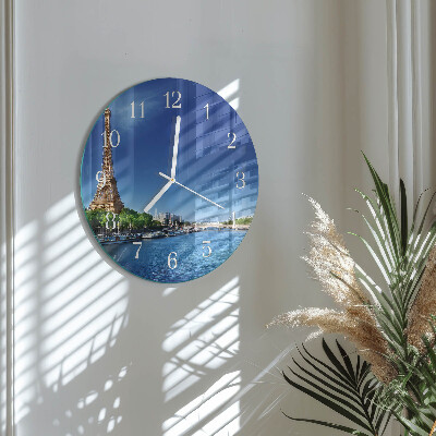 Glas wanduhr Der Himmel von Paris