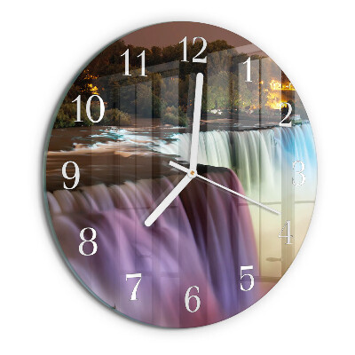 Glas wanduhr Wasserfall