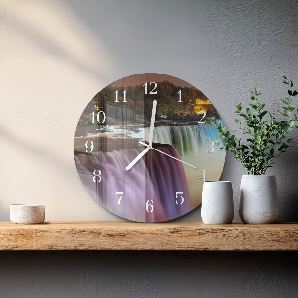 Glas wanduhr Wasserfall