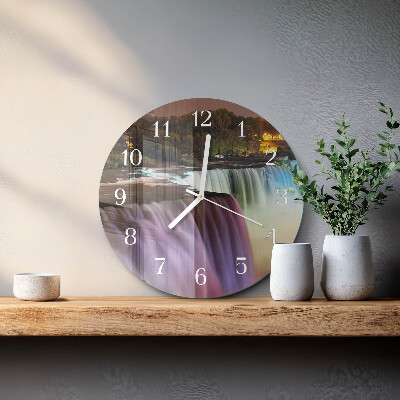Glas wanduhr Wasserfall