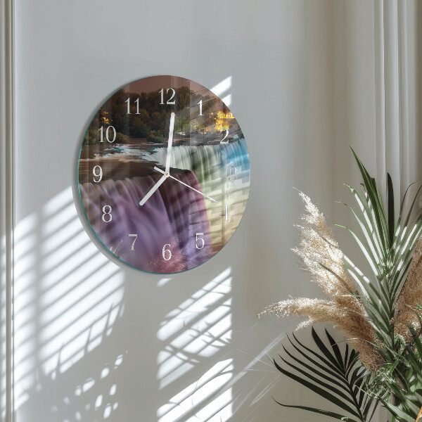 Glas wanduhr Wasserfall