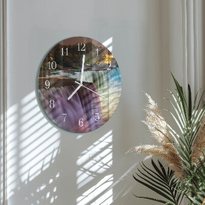 Glas wanduhr Wasserfall
