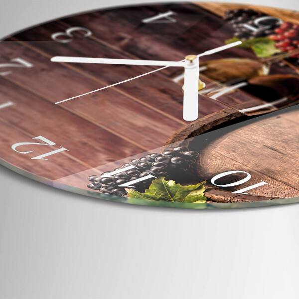 Glas wanduhr Trauben