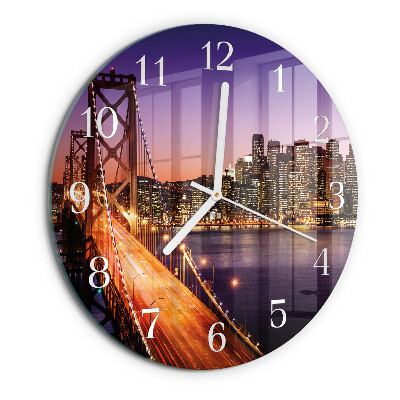 Glas wanduhr Stadt der Brücken