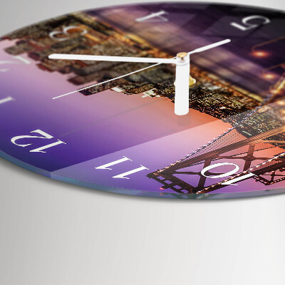 Glas wanduhr Stadt der Brücken