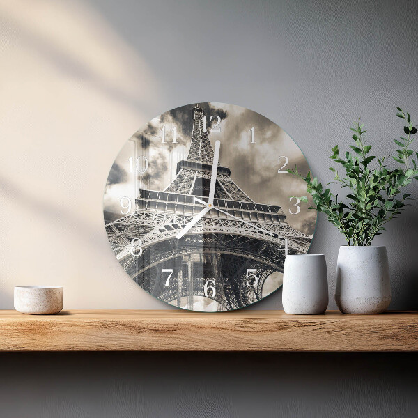 Glas wanduhr Eiffelturm