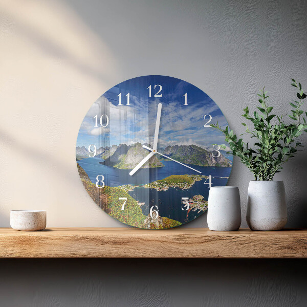 Glas wanduhr Gebirge