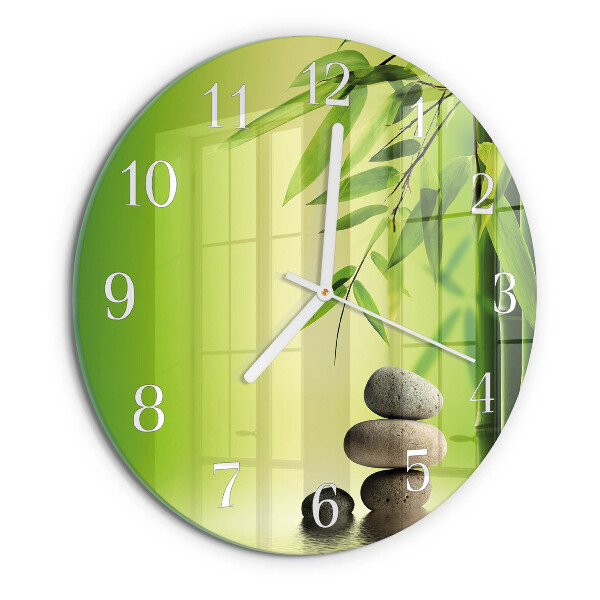 Glas wanduhr Steine