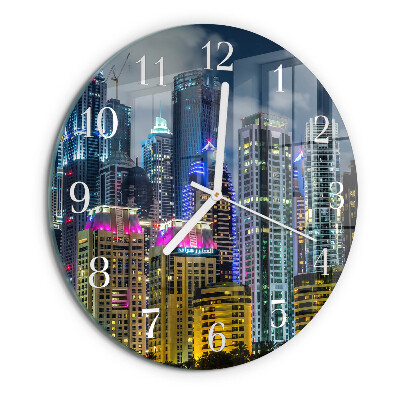 Glas wanduhr Stadt
