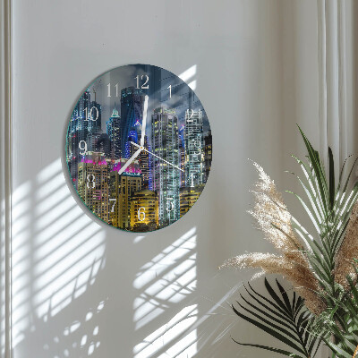 Glas wanduhr Stadt