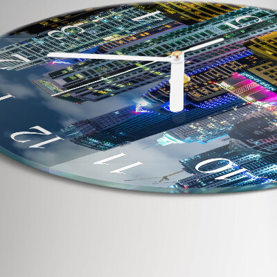 Glas wanduhr Stadt