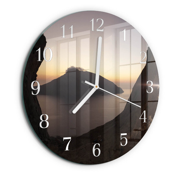 Glas wanduhr Ozeanberg