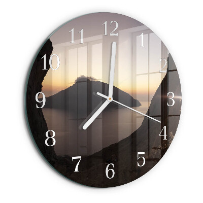 Glas wanduhr Ozeanberg