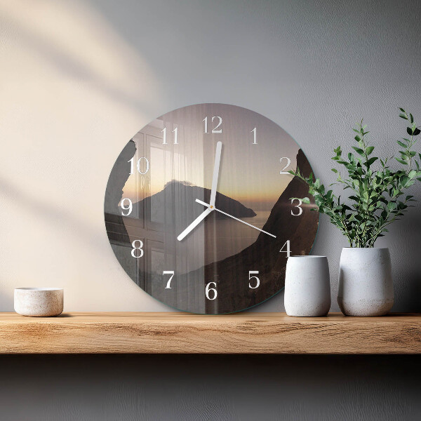 Glas wanduhr Ozeanberg