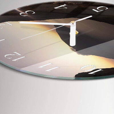 Glas wanduhr Ozeanberg