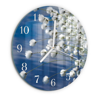 Glas wanduhr Baumwolle