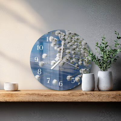 Glas wanduhr Baumwolle