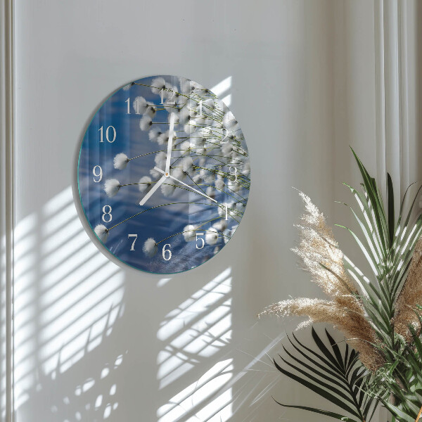 Glas wanduhr Baumwolle