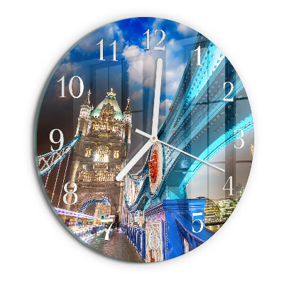 Glas wanduhr Brücke