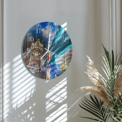 Glas wanduhr Brücke