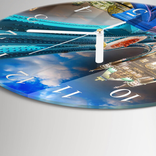 Glas wanduhr Brücke