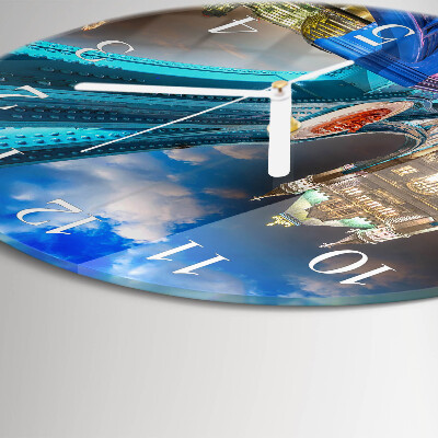 Glas wanduhr Brücke