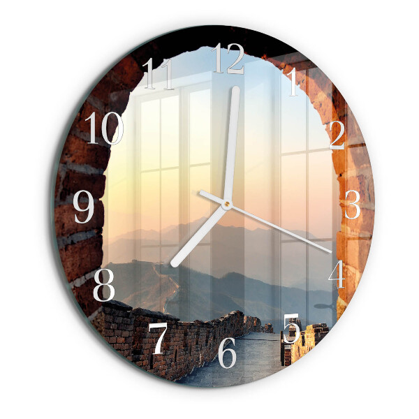 Glas wanduhr Chinesische Mauer