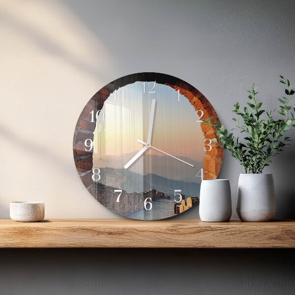Glas wanduhr Chinesische Mauer
