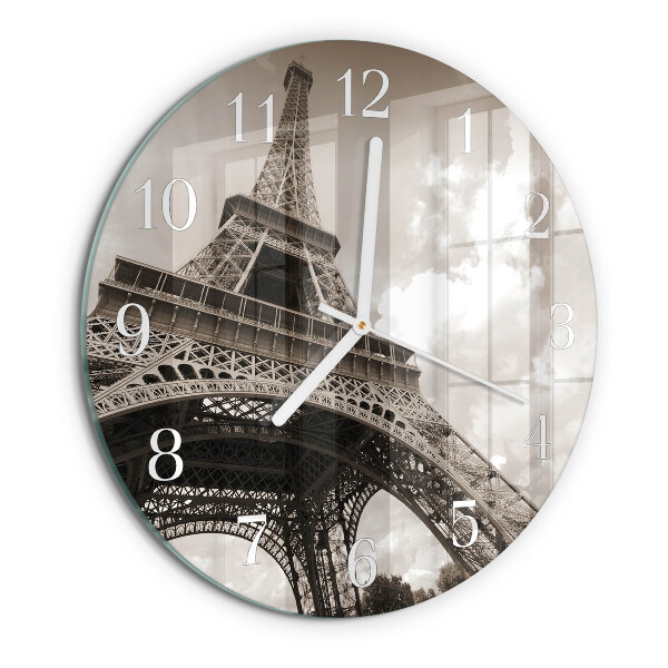 Glas wanduhr Paris