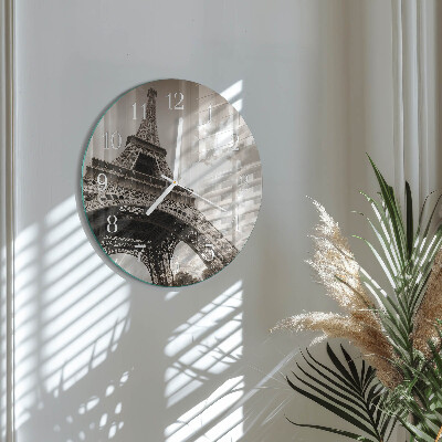 Glas wanduhr Paris