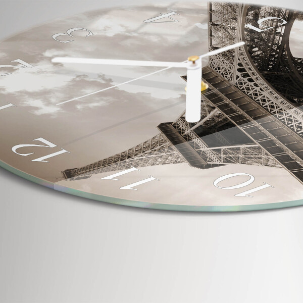 Glas wanduhr Paris