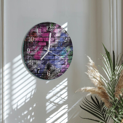Glas wanduhr Ziegel