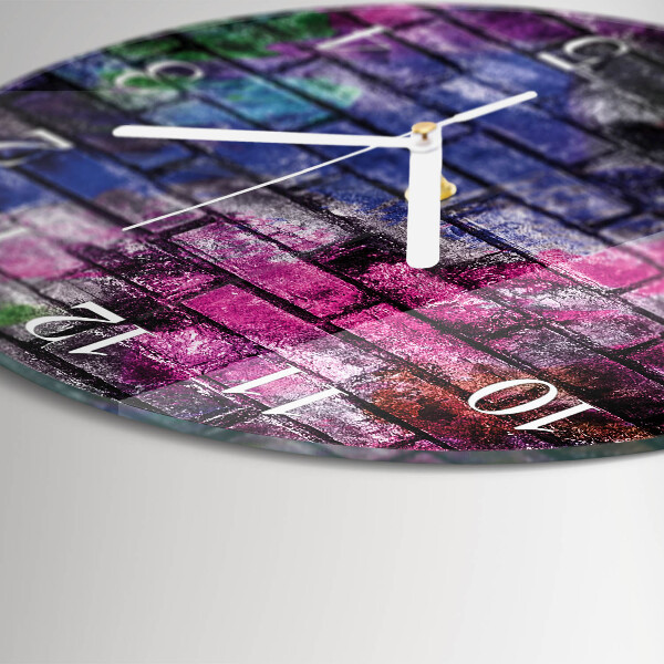 Glas wanduhr Ziegel