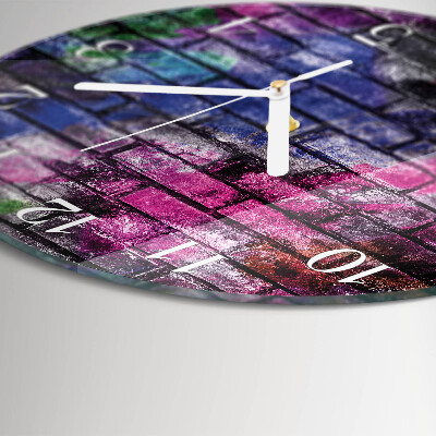 Glas wanduhr Ziegel