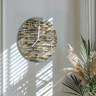 Glas wanduhr Steine