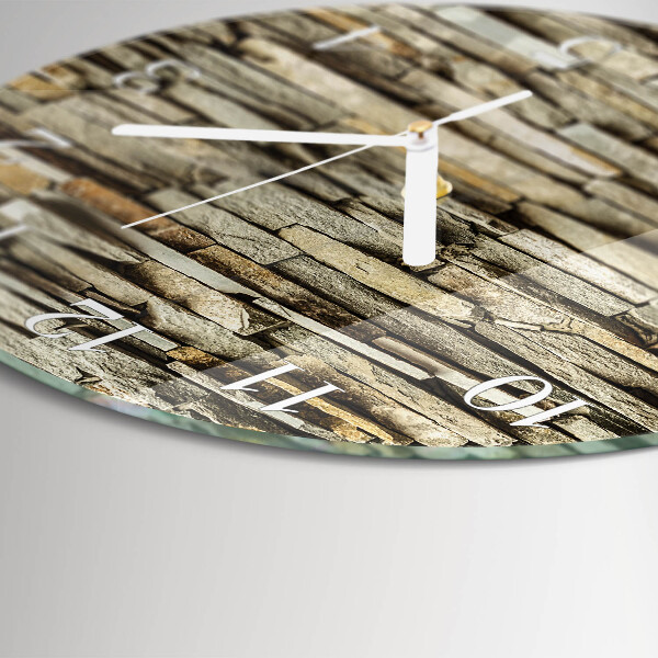 Glas wanduhr Steine