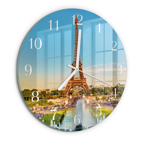 Glas wanduhr Paris